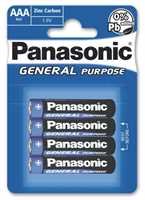 Panasonic AAA Batteries, 4 Pack