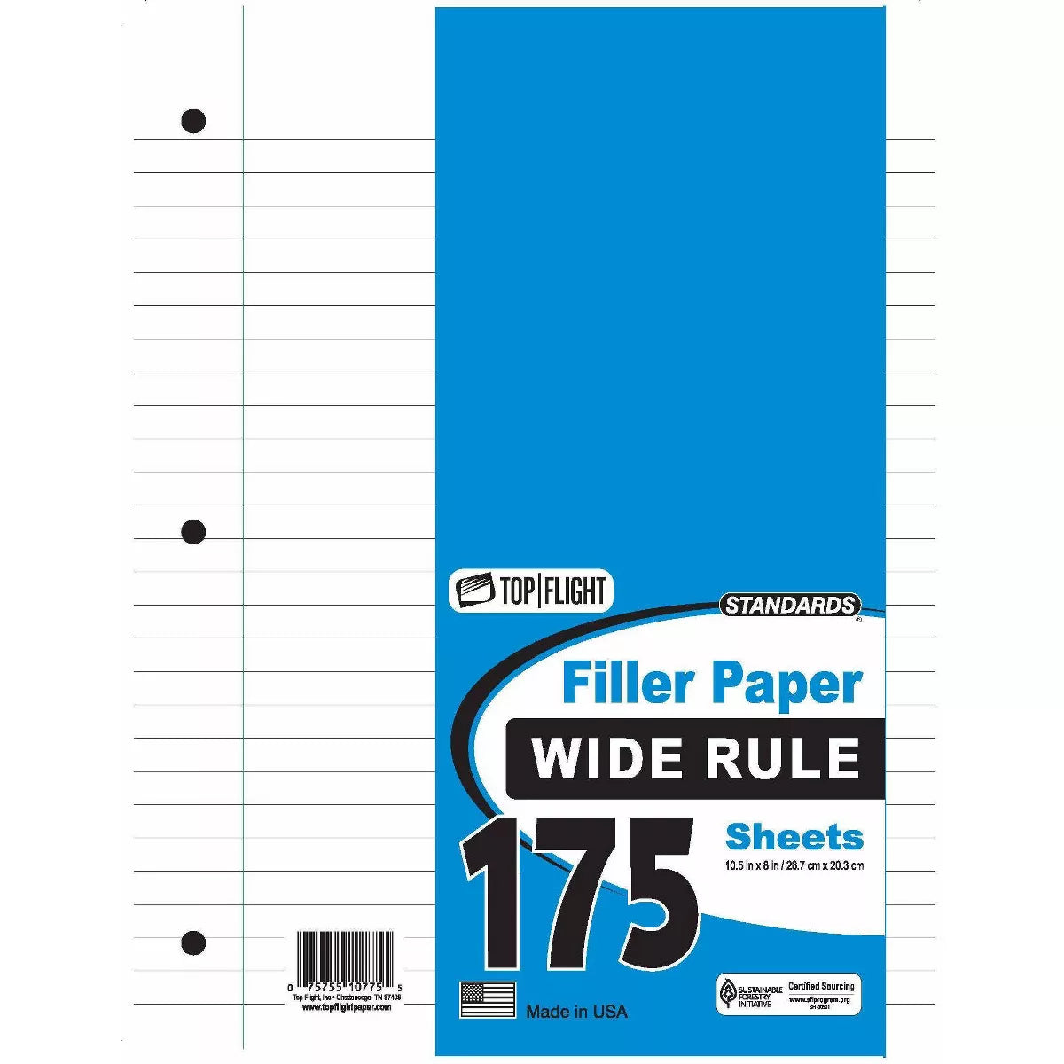 Five Star Reinforced Insertable Notebook Paper College Ruled 11 12 x 8 75 Sheets 3 Pack - Filler Paper