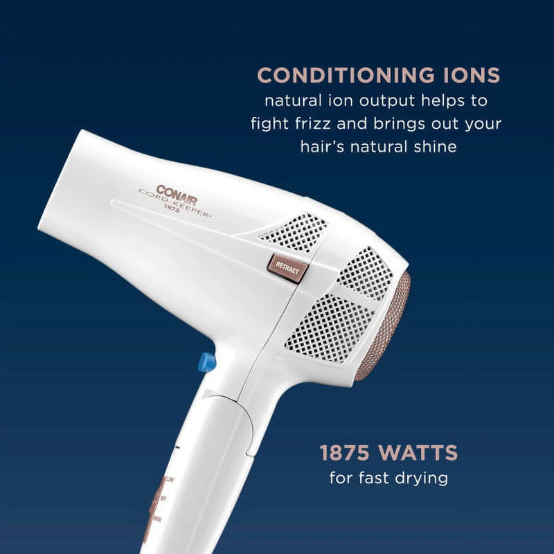 Conair Frizz-Reducing Double Ceramic Travel Hair Dryer