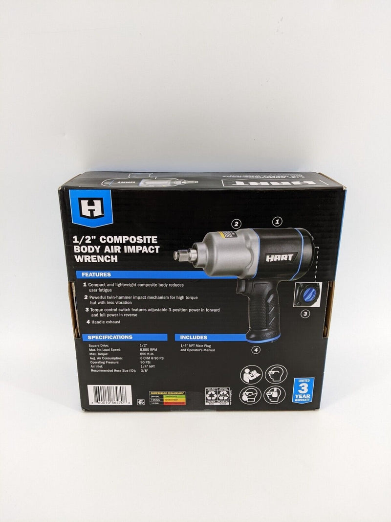 Hart 1/2" Composite Body Air Impact Wrench