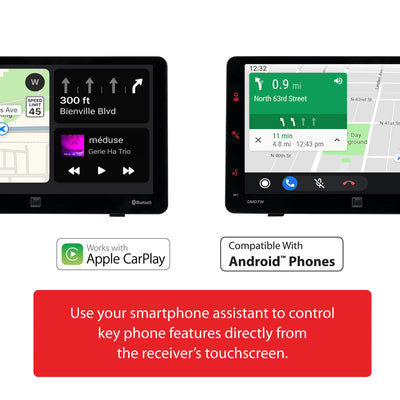 Dual Electronics DMD7W Dash Mount 7" Touchscreen Monitor with Wireless Apple CarPlay