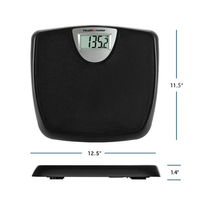 Health o meter Weight Tracking LCD Bathroom Scale, Black, 350lbs Capacity