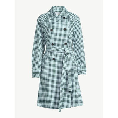 Free Assembly Women's Everyday Soft Trench Coat, Robins Egg