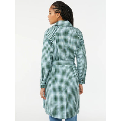 Free Assembly Women's Everyday Soft Trench Coat, Robins Egg