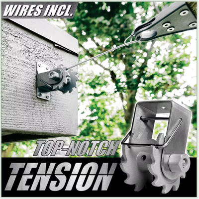 Tension Ratchet Winch Square Sun Shade Wire Installation Kit