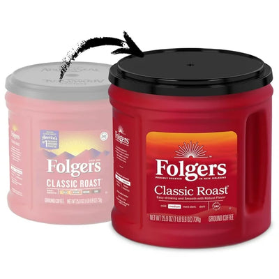 Folgers Classic Roast Ground Coffee, Medium Roast, 25.9 Ounce Canister