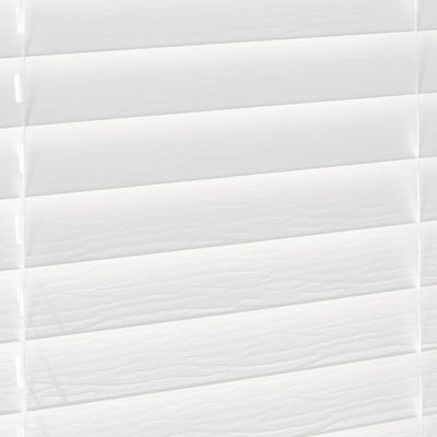 2-inch Cordless Faux Window Blinds, White, 39" x 64"