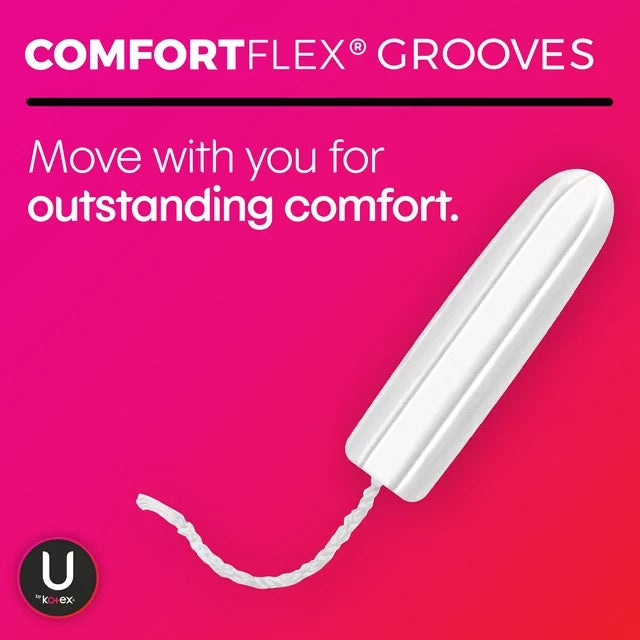 U by Kotex Click Compact Tampons, Regular, Unscented, 32 Count