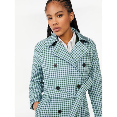 Free Assembly Women's Everyday Soft Trench Coat, Robins Egg