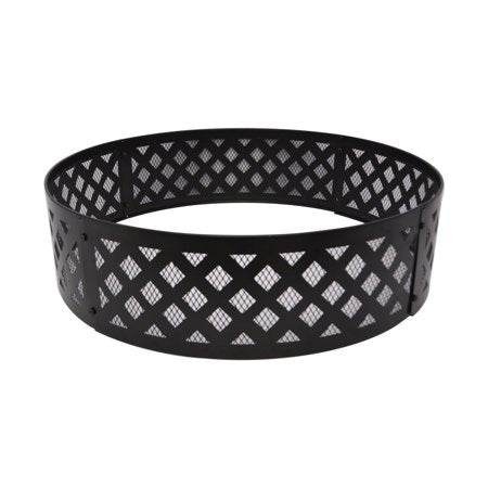 36 Round Metal and Steel Fire Ring Black by Mainstays