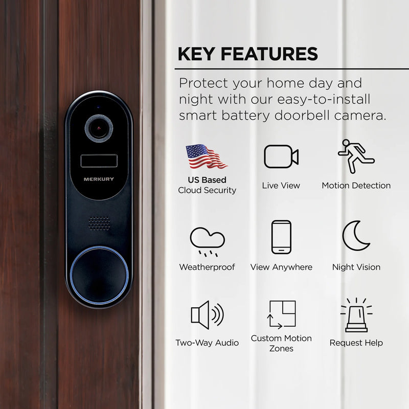 Merkury smart doorbell shops camera