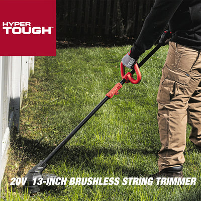 Hyper Tough 20V 13" Brushless String Trimmer with Rapid Reload Trimmer Head