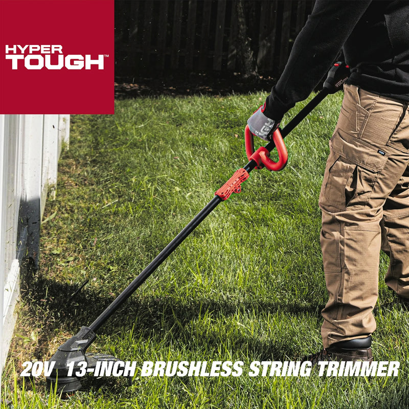 Hyper Tough 20V 13" Brushless String Trimmer with Rapid Reload Trimmer Head