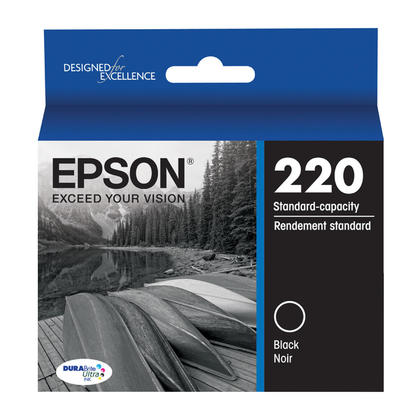 Epson T220120-S Black Ink Cartridge, EXP 03/23