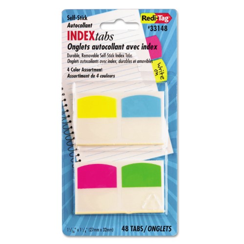 Write-on Self-Stick Index Tabs