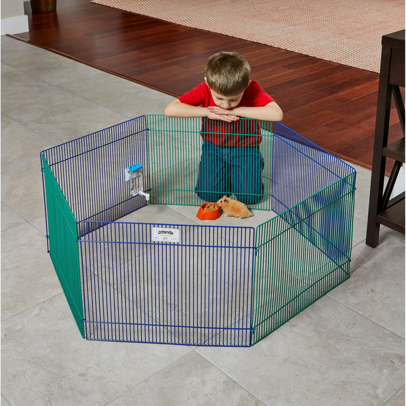 Midwest Container White Small Animal Play Pen, 15" x 19"