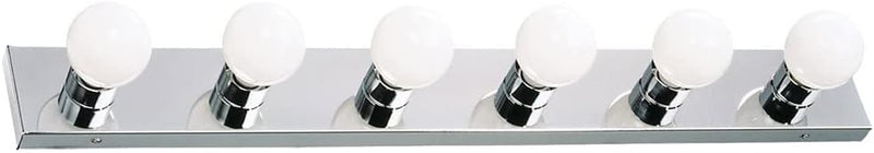 6 Strip Light Contemporary Dimmable, Polished Chrome