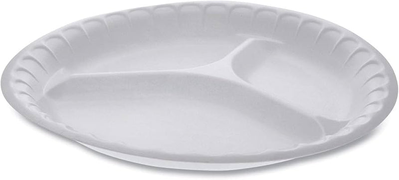 Smart & Simple Foam Compartment Plates, 12 ct