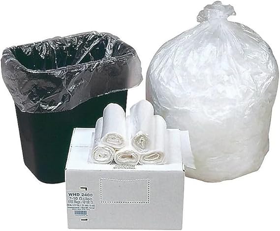 Webster Ultra Plus Trash Can Liners-Can Liners, 7-10 Gallon, 24"x24", 500/CT, Translucent