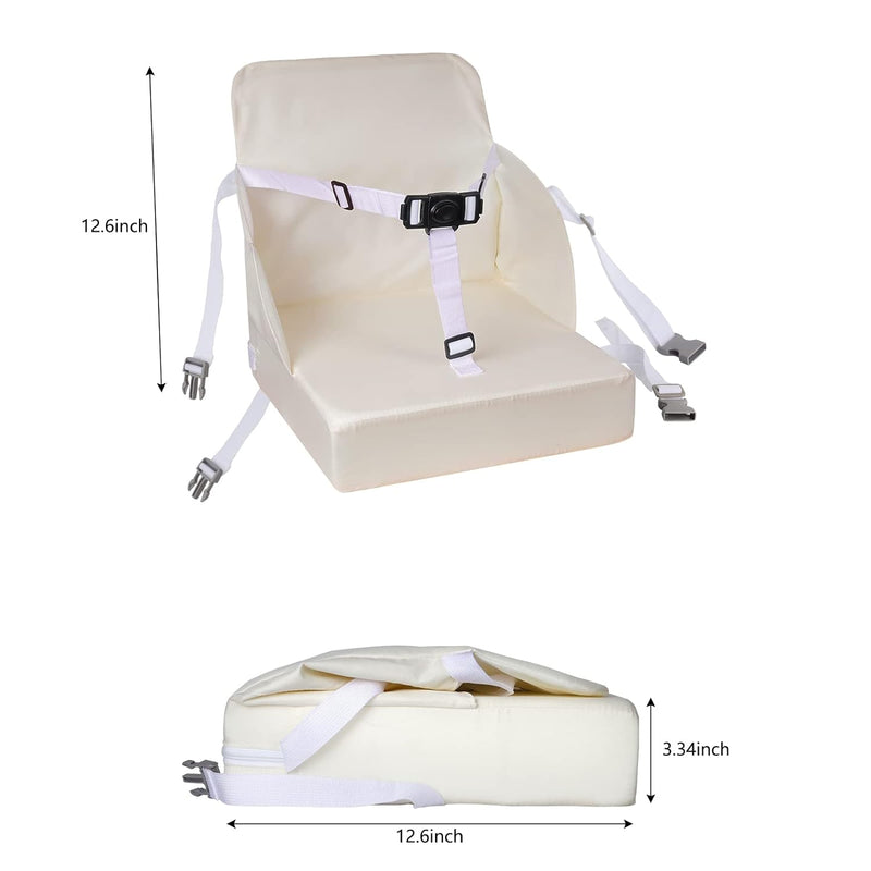 Compact Lightweight Travel Booster Seat with Adjustable Straps