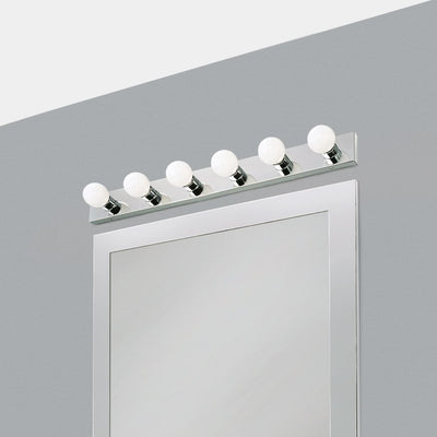 6 Strip Light Contemporary Dimmable, Polished Chrome