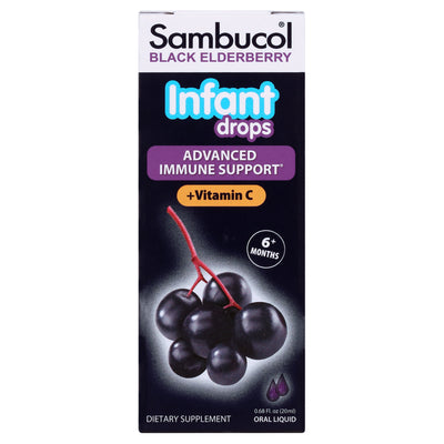 Sambucol Black Elderberry Immune Support Infant Drops with Vitamin C - .68 oz