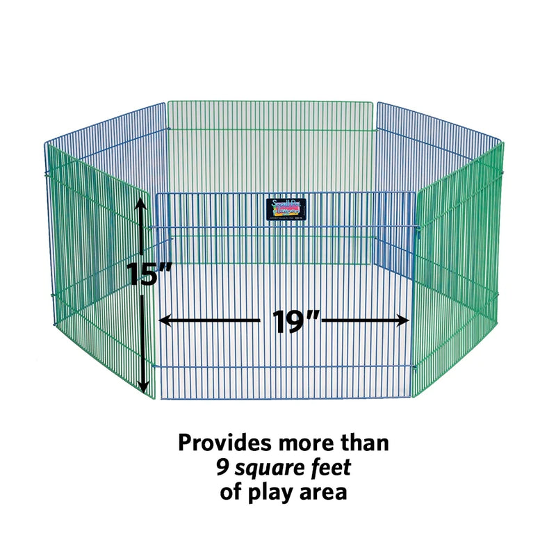 Midwest Container White Small Animal Play Pen, 15" x 19"