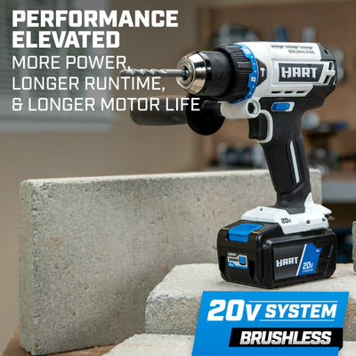 HART 20-Volt Brushless 1/2" Hammer Drill Kit