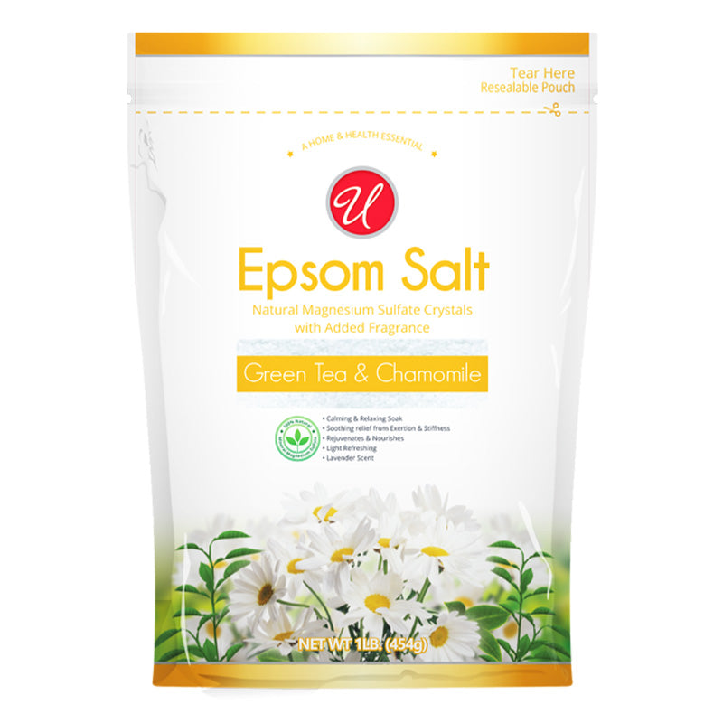 Green Tea & Chamomile Epsom Salt, 1 Lb.