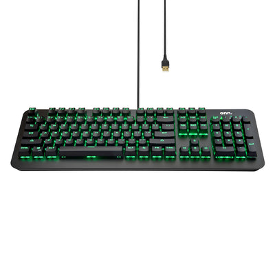 Onn. Gaming 104 Key Mechanical Keyboard with Blue Switches Adjustable