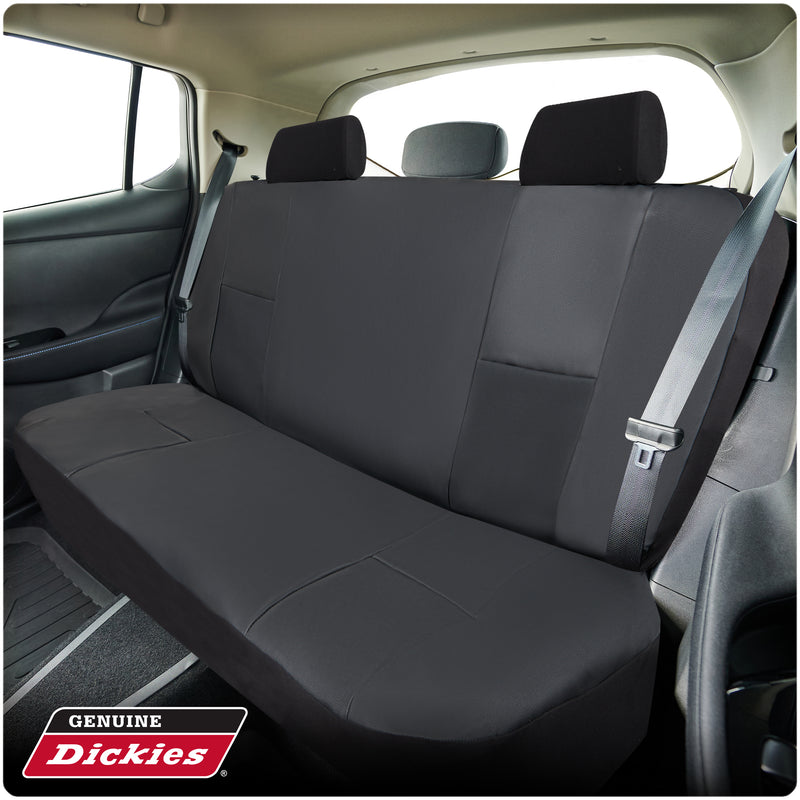 Genuine Dickies 3-Piece Black Petersen Vegan Leather Car Seat Covers, 43645WDI