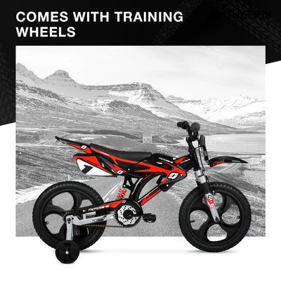 Hyper Moto Bike, 16" Mag Wheels, Including Training Wheels, Kids Ages 5-7 Years