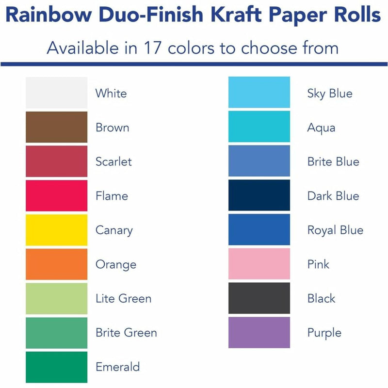 Pacon Rainbow Duo-Finish Kraft Paper Roll, 36" X 1000&