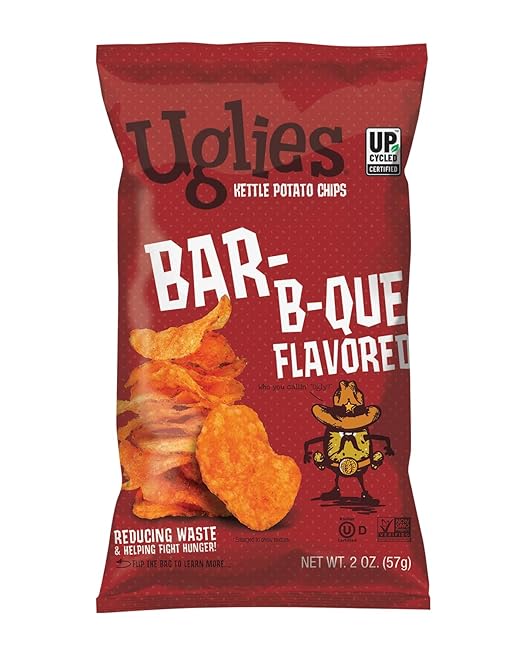 Uglies BBQ Kettle-Cooked Potato Chips, 24 Pack, Best By: 10/19/24