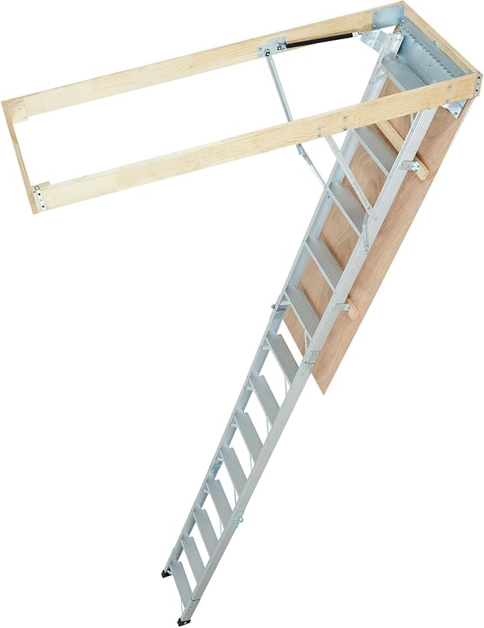 VEVOR Foldable Attic Ladder, 9.5&