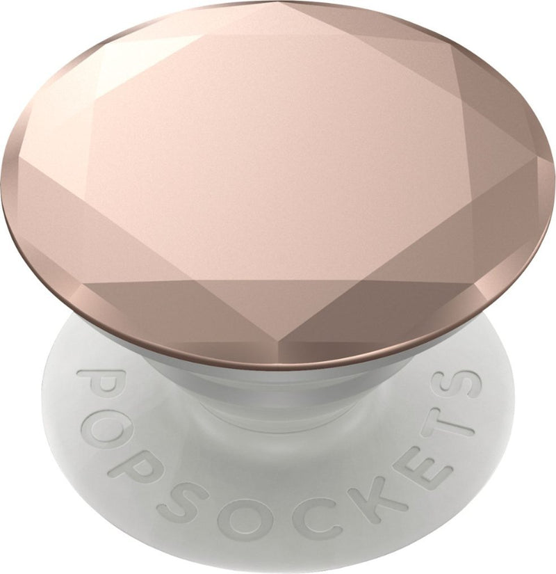 PopSockets Premium Cell Phone Grip/ Stand, Metallic Diamond Rose Gold