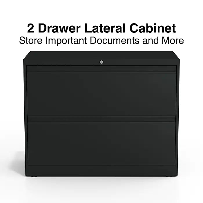 Staples 2 File Drawer Lateral File Cabinet, Locking, Letter/Legal, 36"W