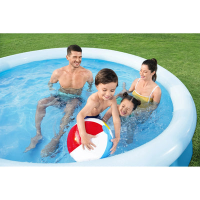 Bluescape Fast Set 10’ x 30” Round Inflatable Soft Sided Above Ground Pool Set