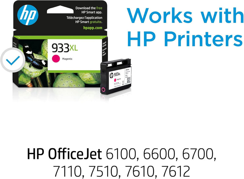 HP 933XL Magenta High Yield Original Ink Cartridge, Exp:05/2023