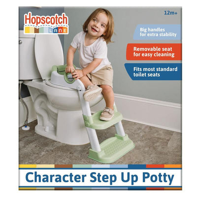 Hopscotch Lane Frog Character Step up Potty - Toddler Toilet Seat with Ladder