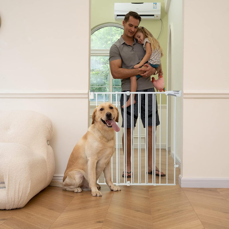 Babelio 34" Extra Tall Baby/Dog Gate, White