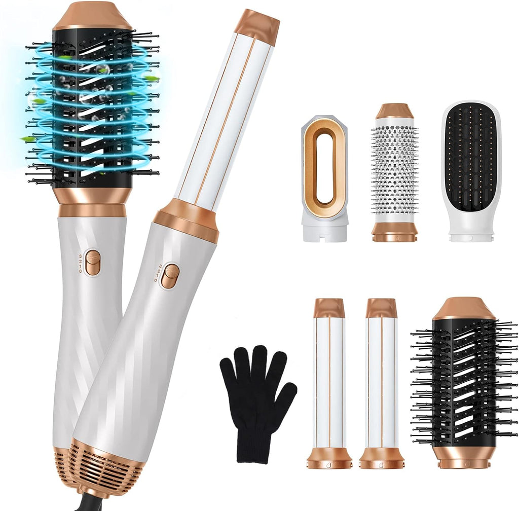 6-in-1 Hair Dryer Brush Set, White – Jackpot Discount Store