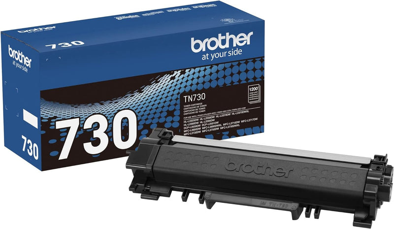 Brother Genuine Standard Yield Toner Cartridge, TN730, Replacement Black Toner