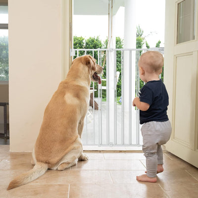 Babelio 34" Extra Tall Baby/Dog Gate, White