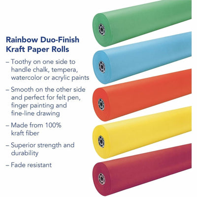 Pacon Rainbow Duo-Finish Kraft Paper Roll, 36" X 1000', Emerald