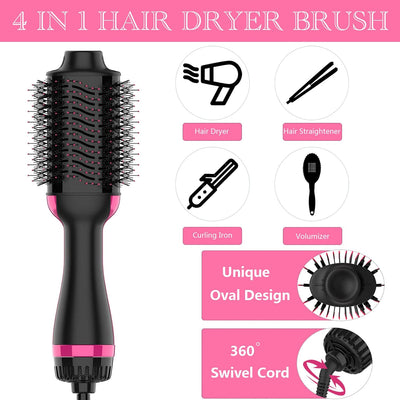 Hair Dryer Brush Blow Dryer Brush in One, 4 in 1 One Step Hair Dryer and Styler Volumizer