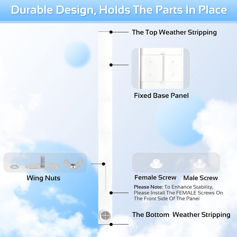 liding Door Portable Air Conditioner Seal Kit