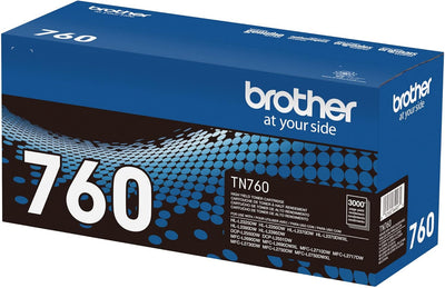 Brother Genuine TN760 High Yield Black Toner Cartridge