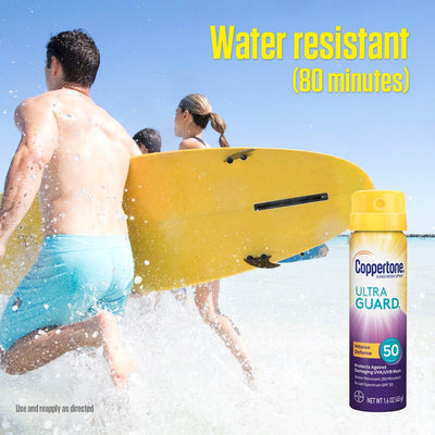 Ultra Guard Sunscreen Spray SPF 50,  6 pack 1.6 oz Travel Size