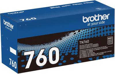 Brother Genuine TN760 High Yield Black Toner Cartridge